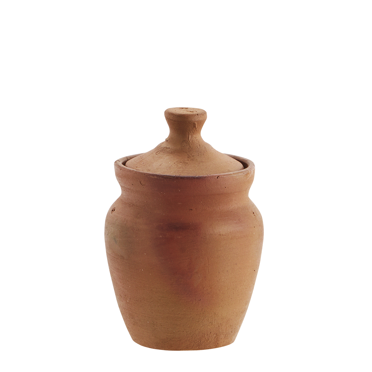 Terracotta jar w/ lid