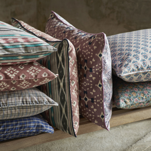 Ikat woven cushion cover