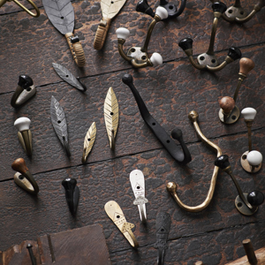 Hand forged iron hook