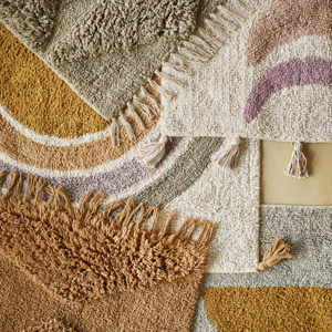 Tufted cotton bath mat