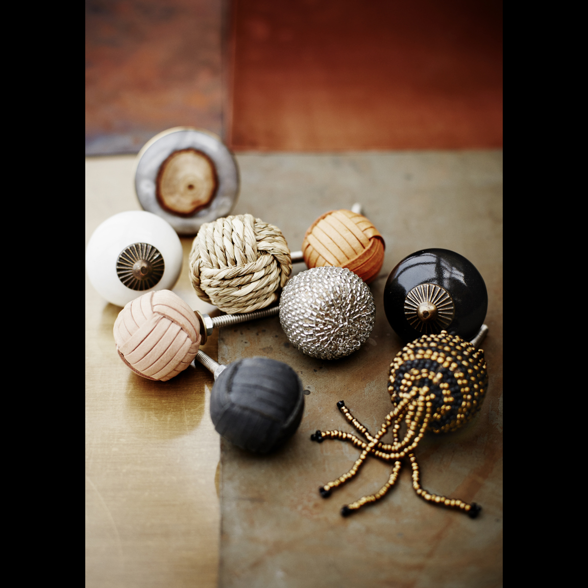 Handmade stoneware doorknob
