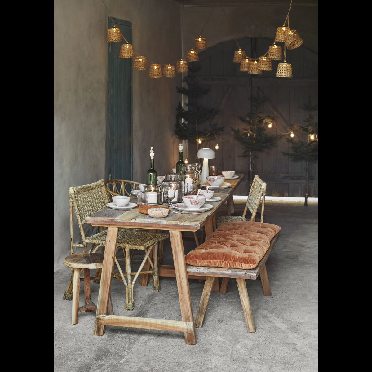 Recycled wooden dinning table