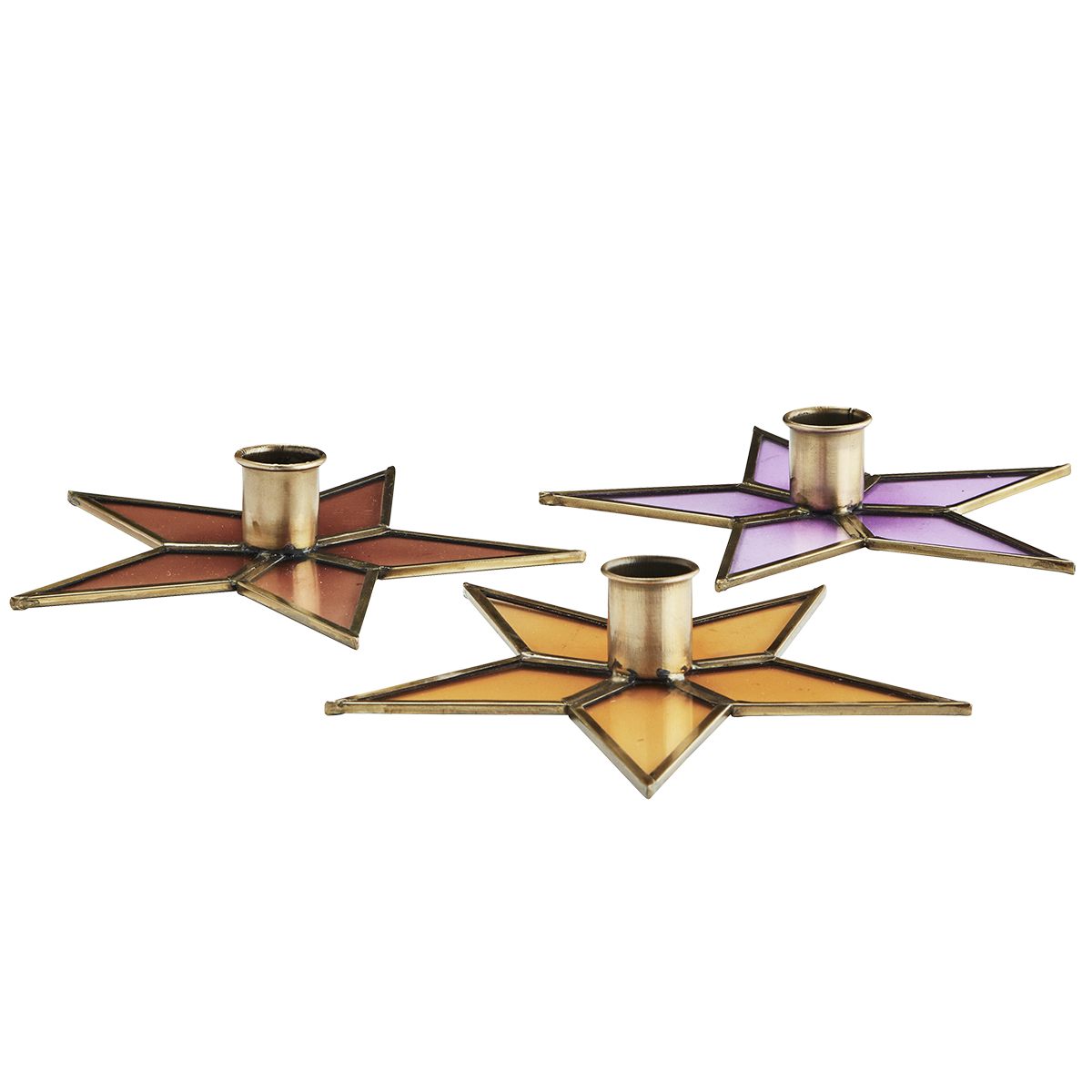 Glass candle stand