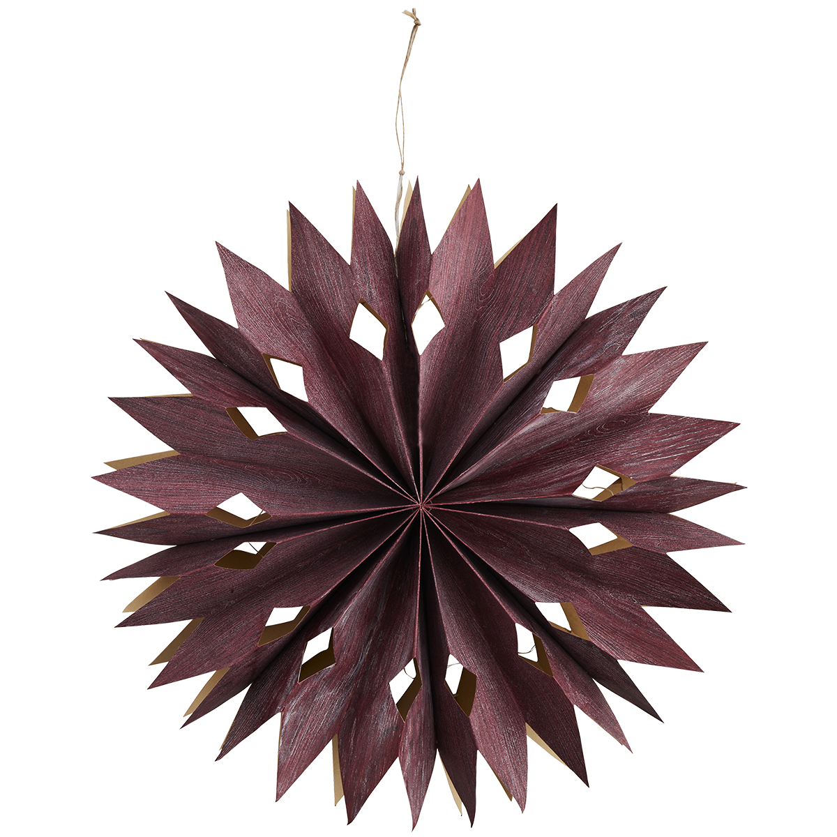 Veneer paper star w/ lights