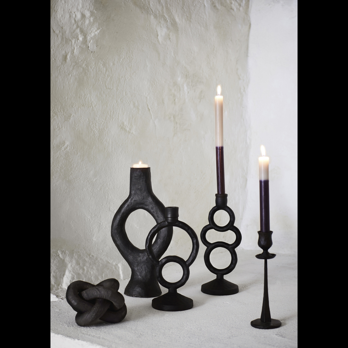 Aluminum candle holder