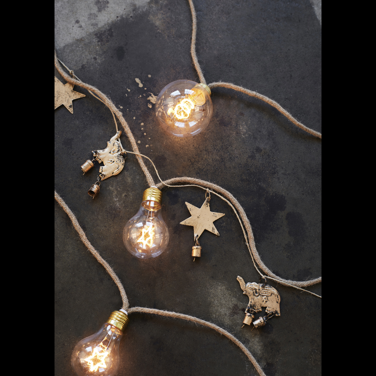 Indoor wire lights w/ filament stars