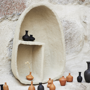 Terracotta mini vase