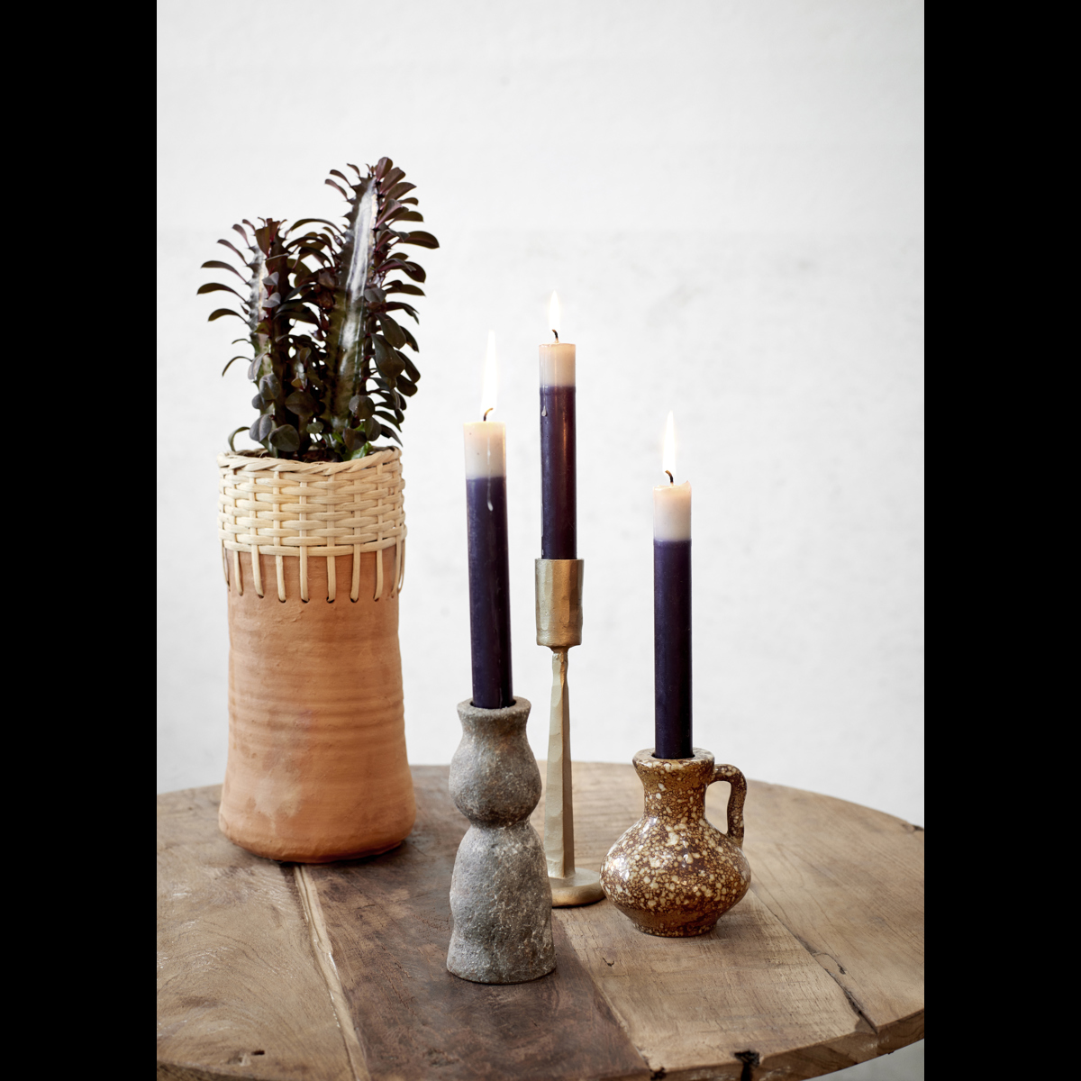 Hand forged candle holders