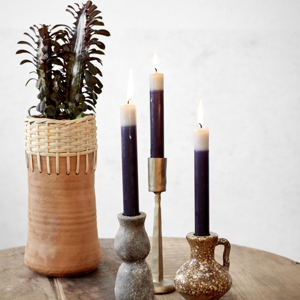 Stoneware candle holder