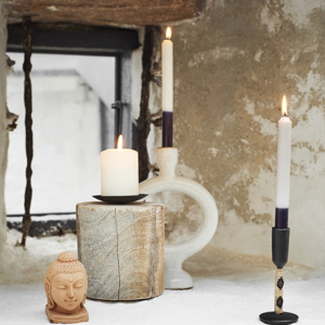 Recycled wooden candle stands