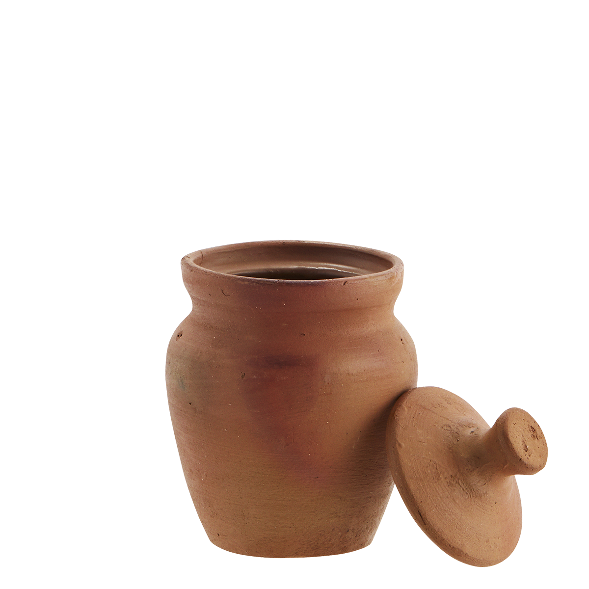 Terracotta jar w/ lid