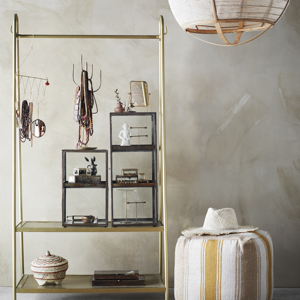 Glass box w/ carved iron