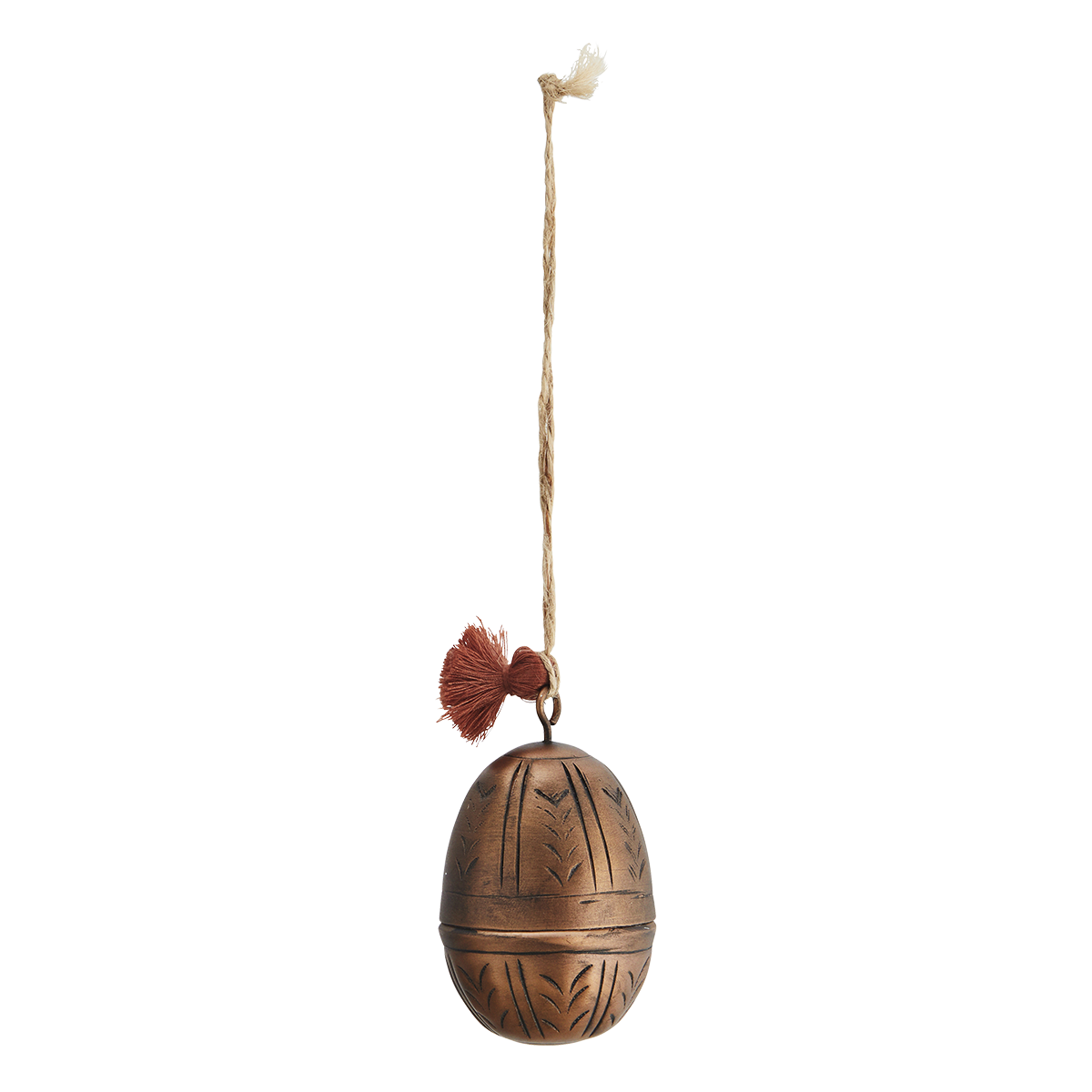 Hanging aluminium egg