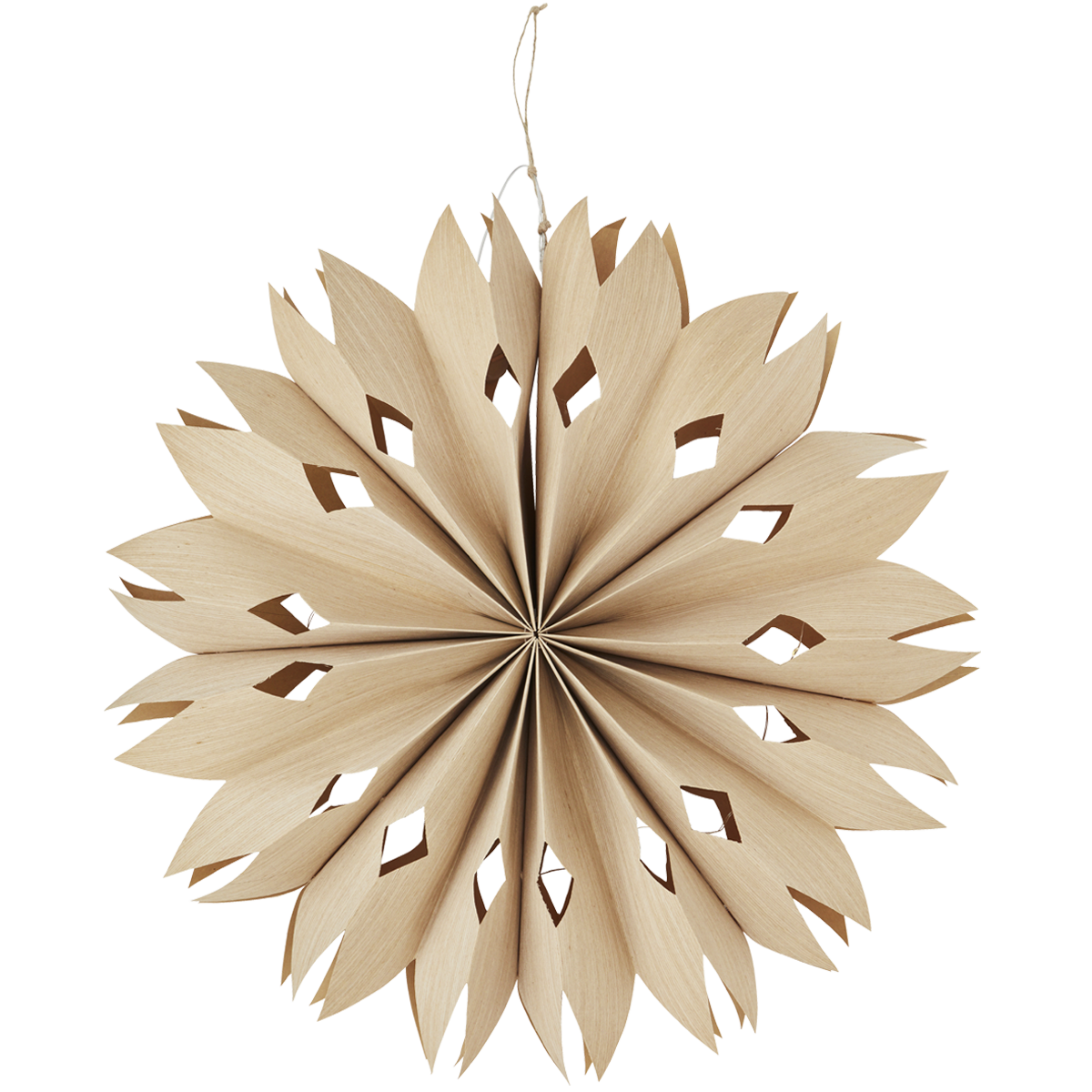 Veneer paper star w/ lights