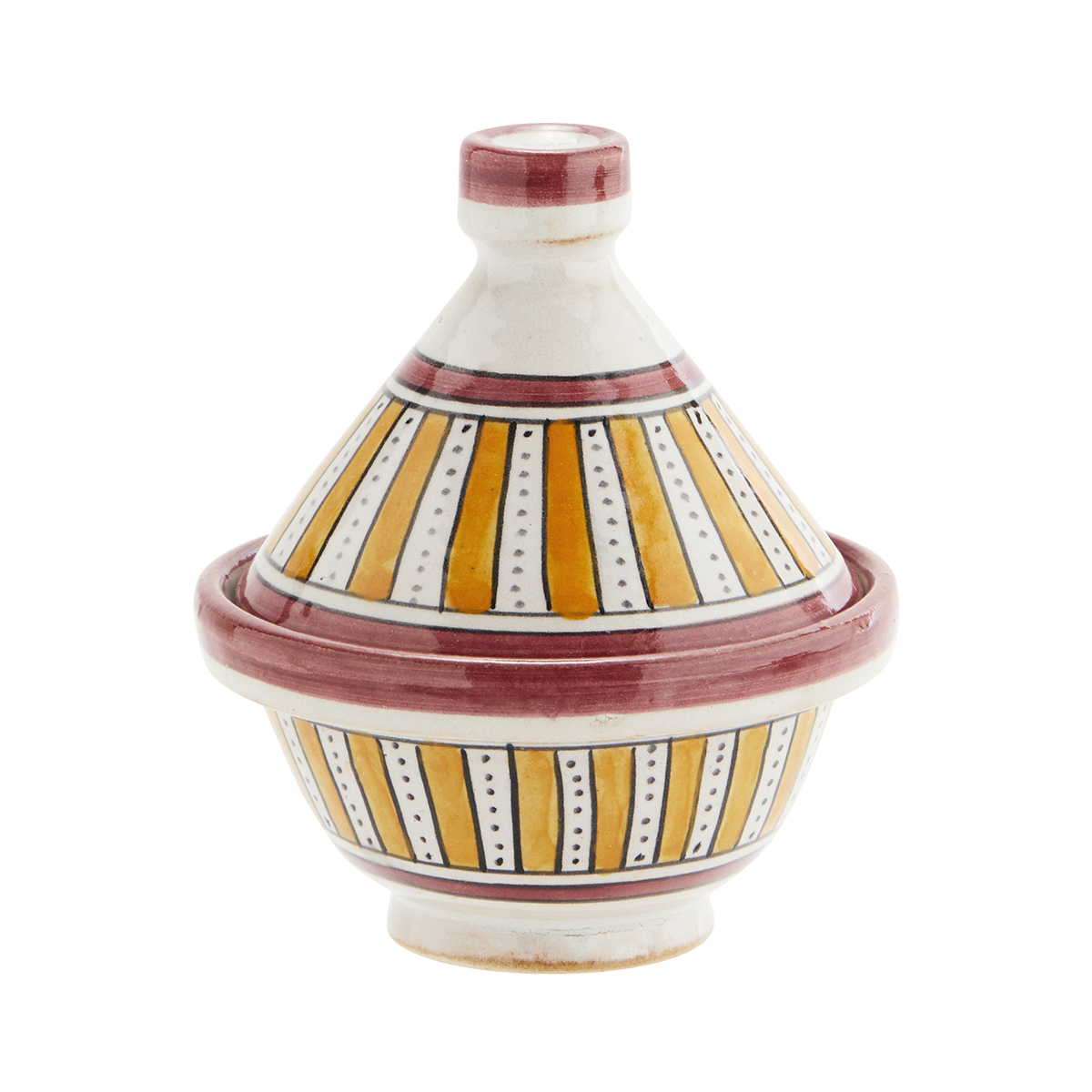 Hand painted stoneware tagine