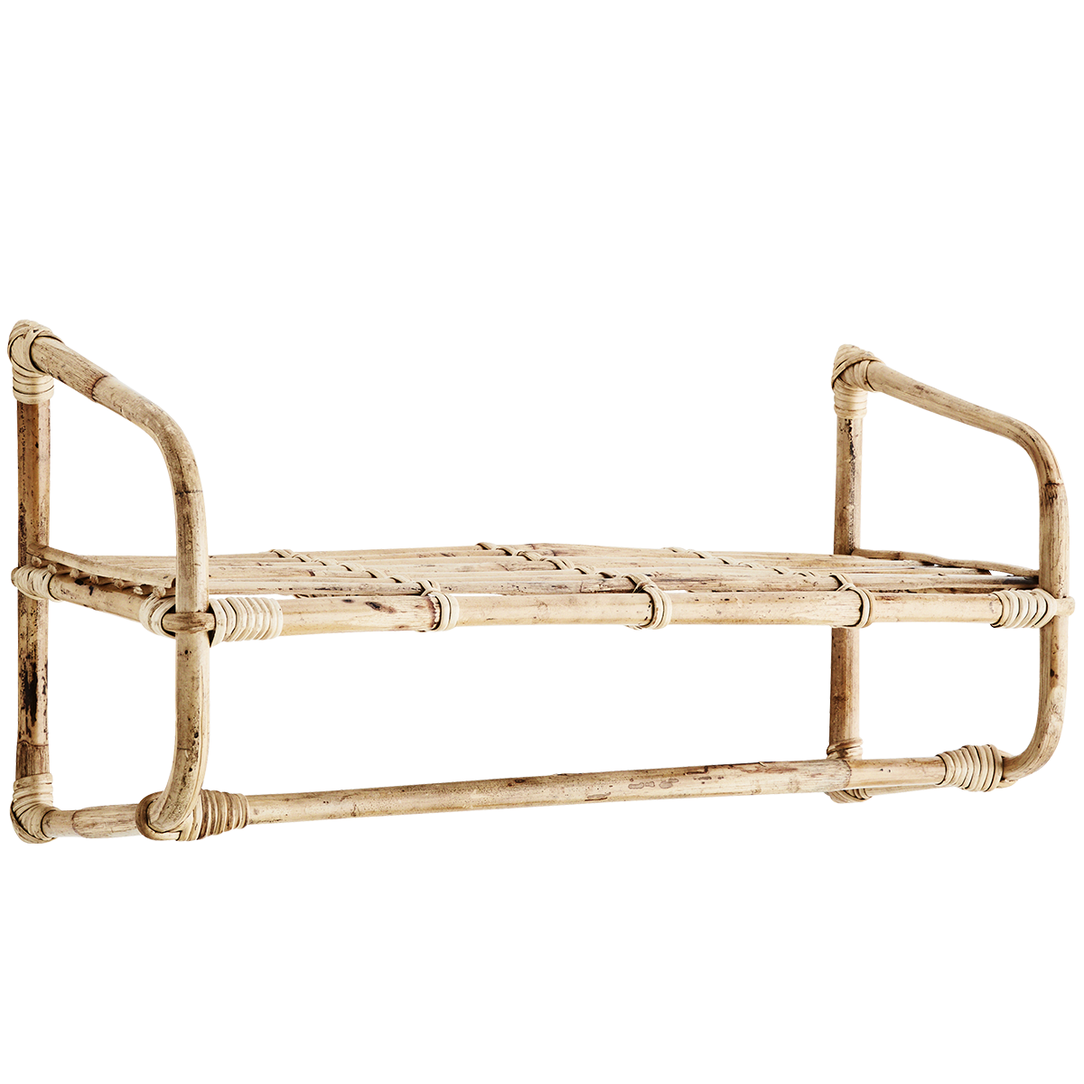 Hanging bamboo shelf