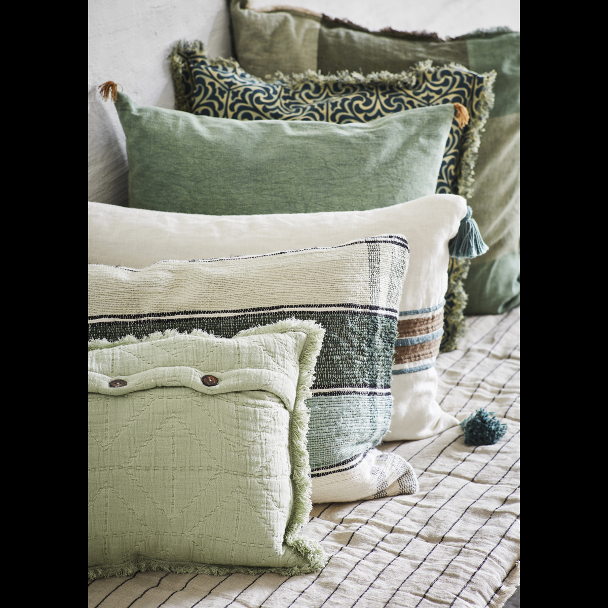 Recycled silk cushion cover