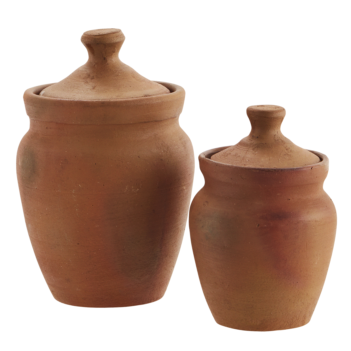 Terracotta jar w/ lid
