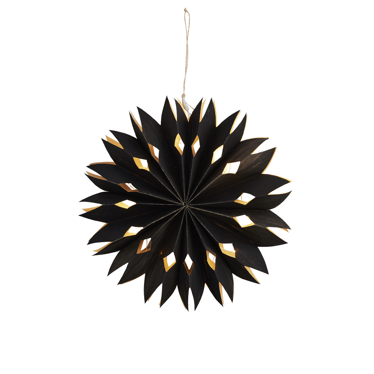 Veneer paper star w/ lights