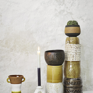 Re-used stoneware jar