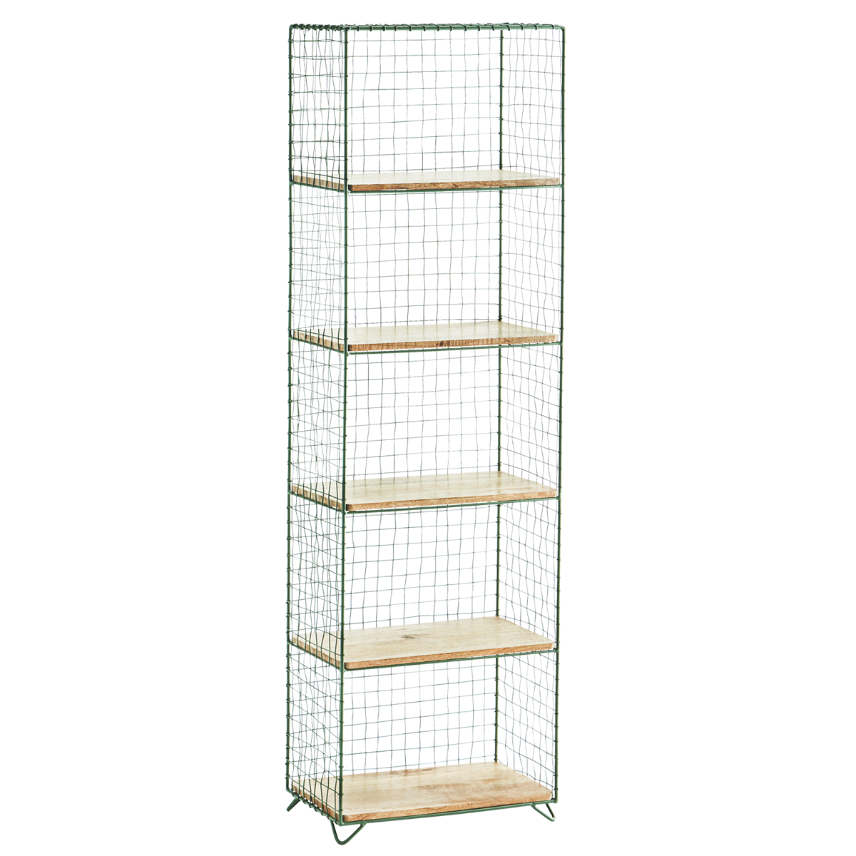 Standing iron shelf w/ wood