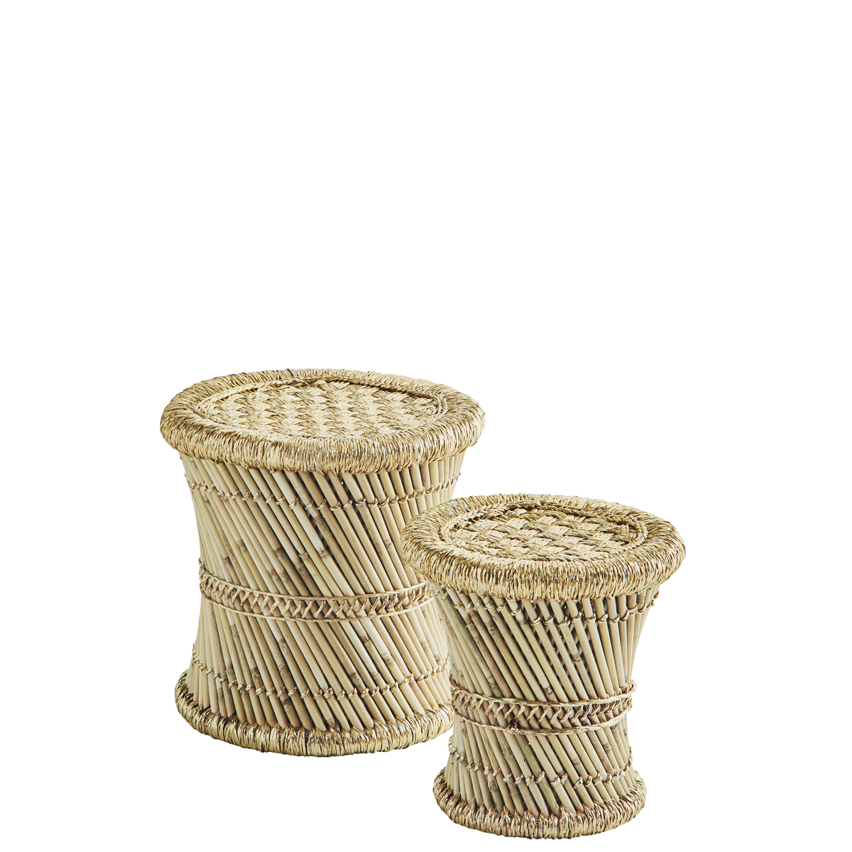 Pampas stools w/ gold