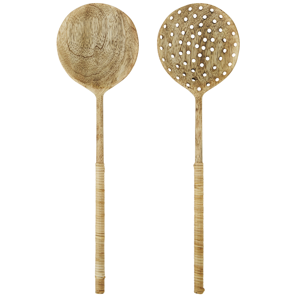 Wooden salad set w/ bamboo