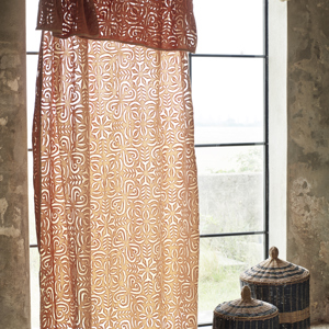 Handmade cutwork throw
