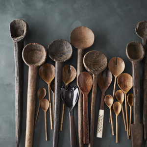 Wooden serving spoon