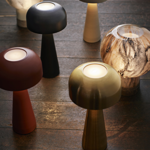 Rechargeable glass table lamp