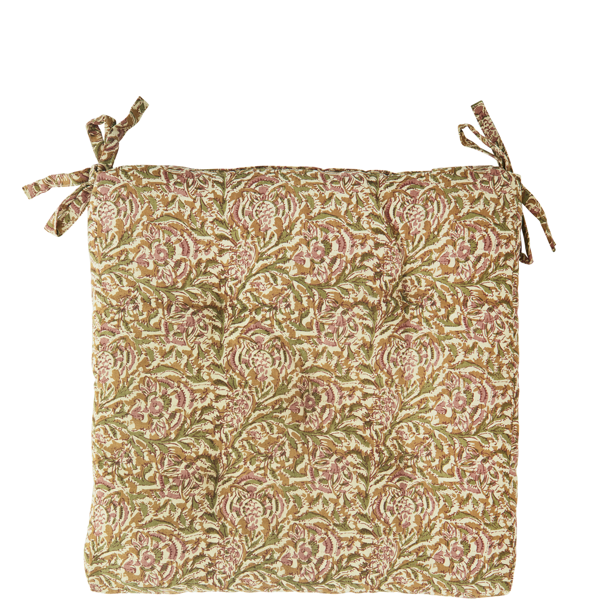 Printed cotton chair pad