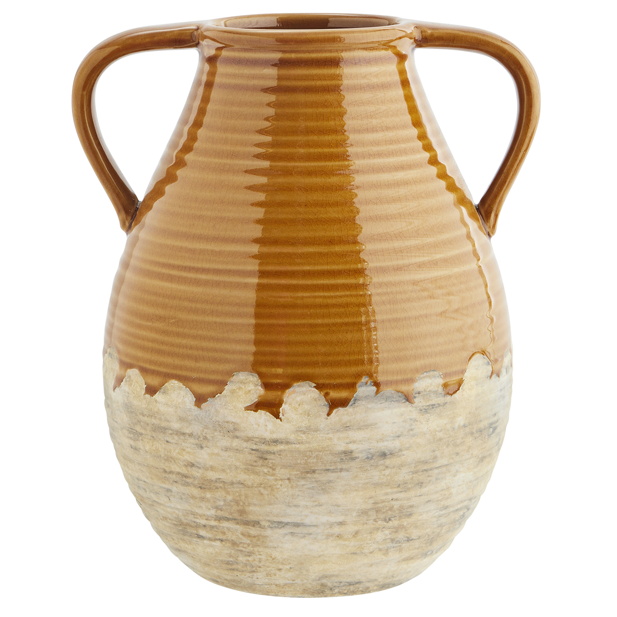 Stoneware vase w/ handles