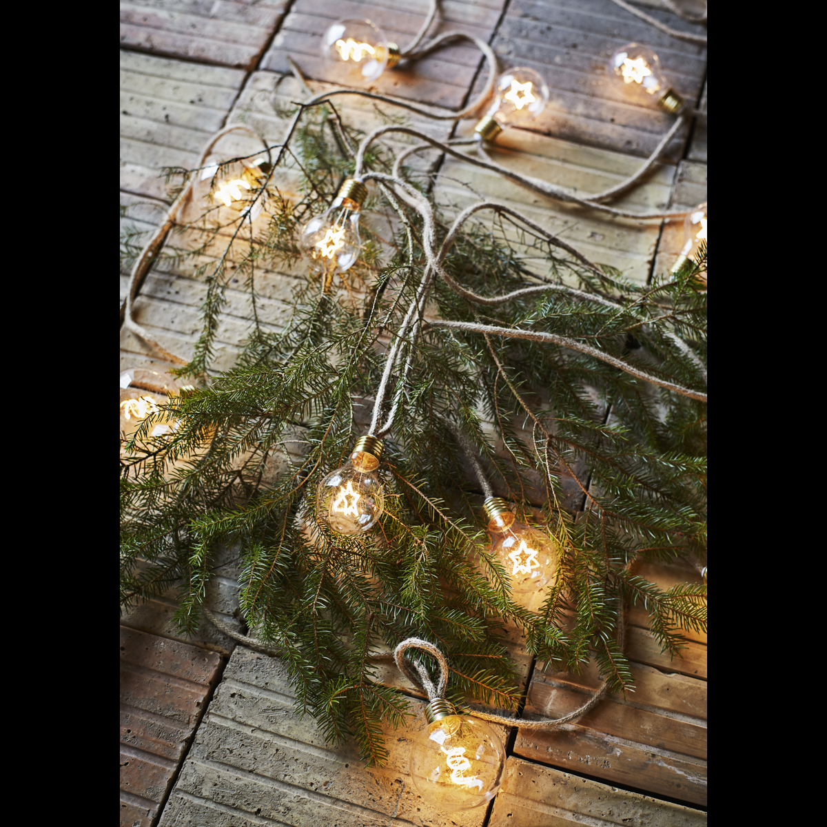 Indoor wire lights w/ filament stars