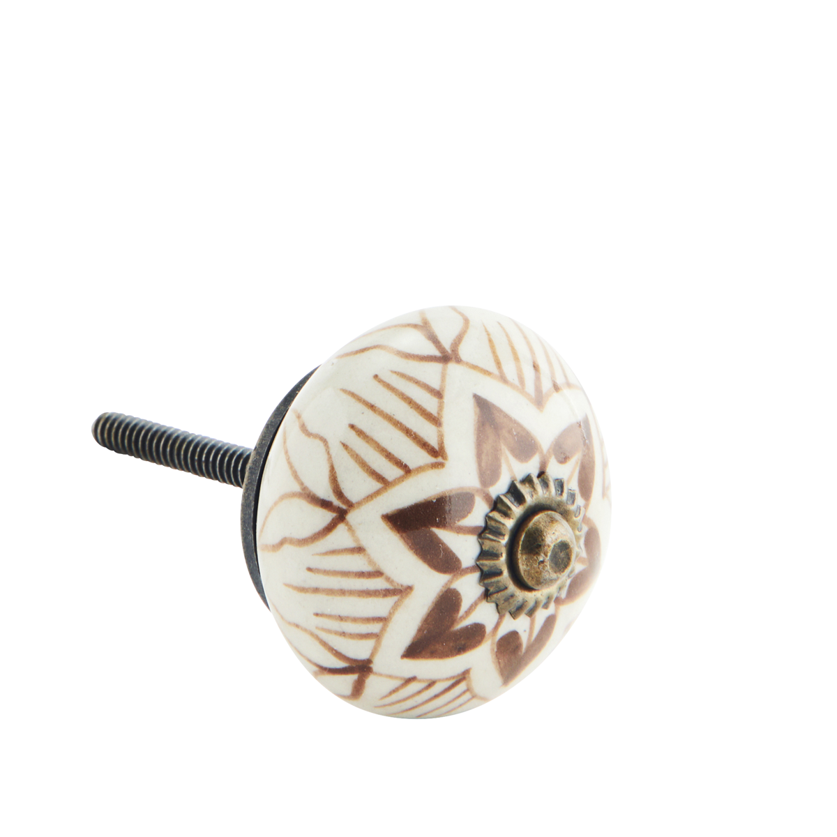 Hand painted stoneware doorknob