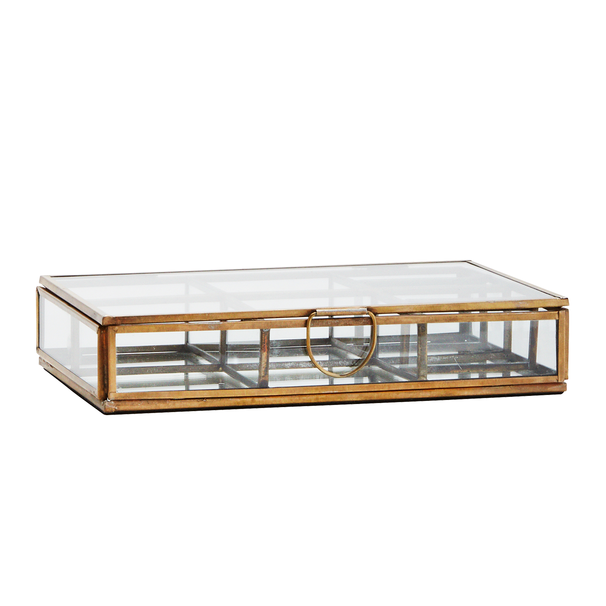 Partitioned glass box