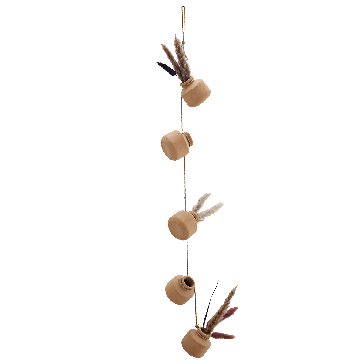 Hanging terracotta vases