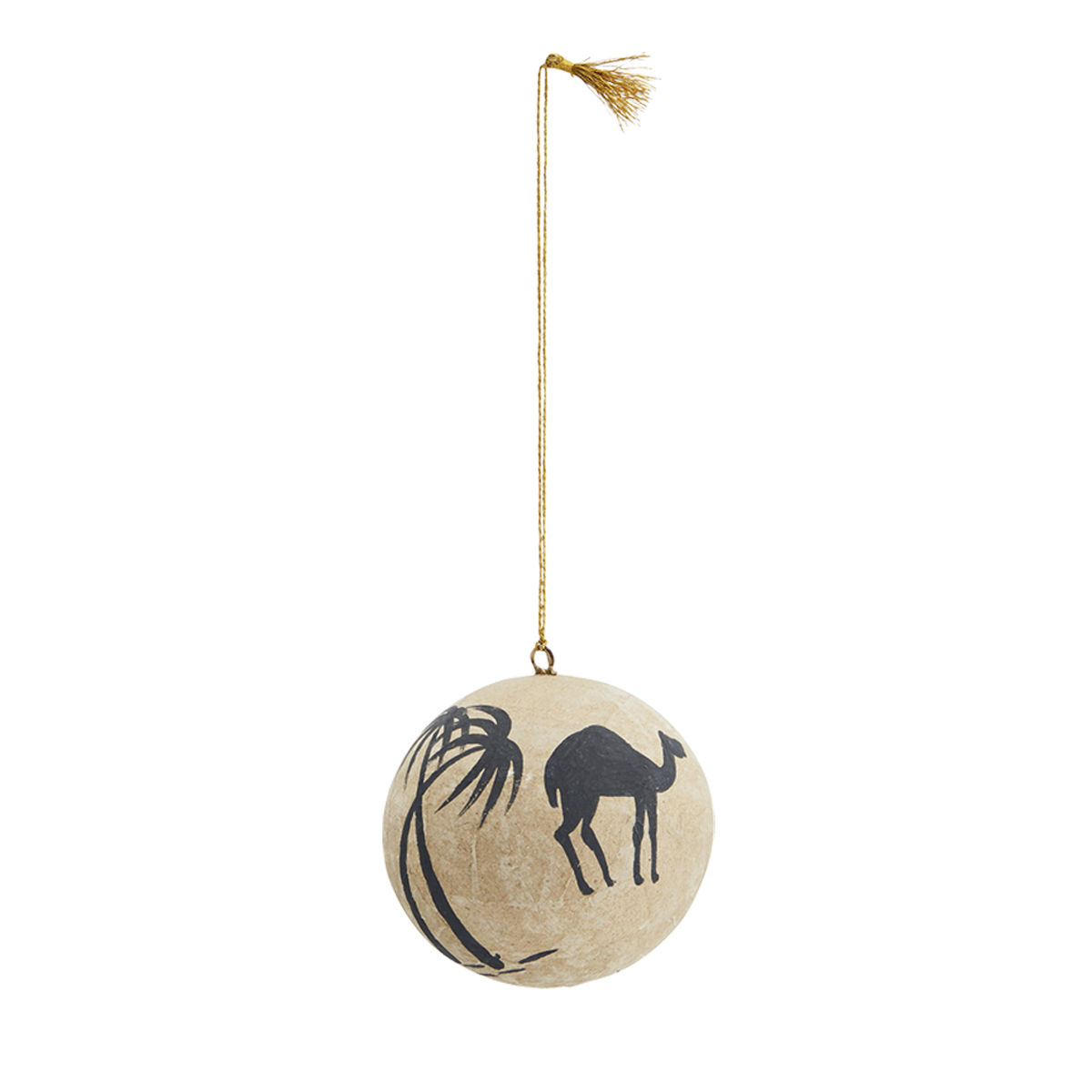 Hand painted paper mache ball