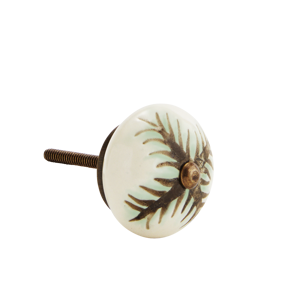Hand-painted stoneware doorknob