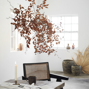 Wooden chair w/ rattan