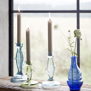 Fish glass candle holders