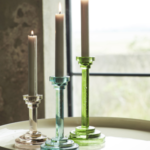 Glass candle holders