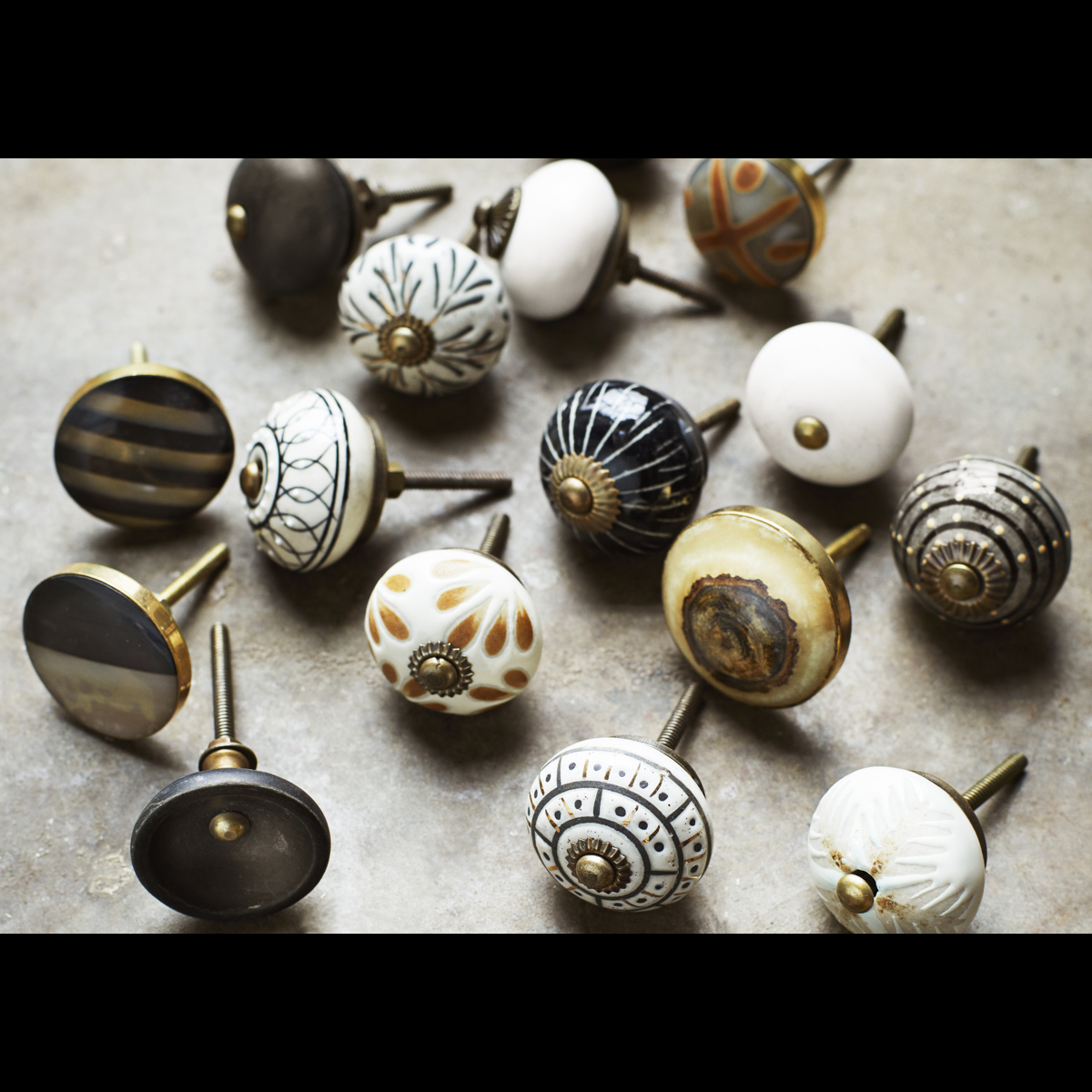 Handmade stoneware doorknob