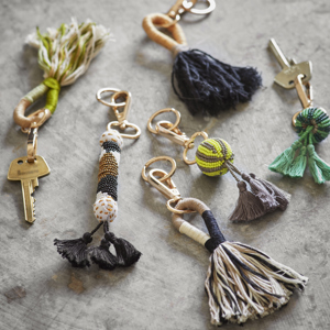 Round key hanger w/ beads