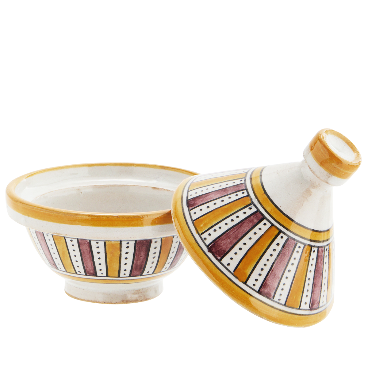 Hand painted stoneware tagine