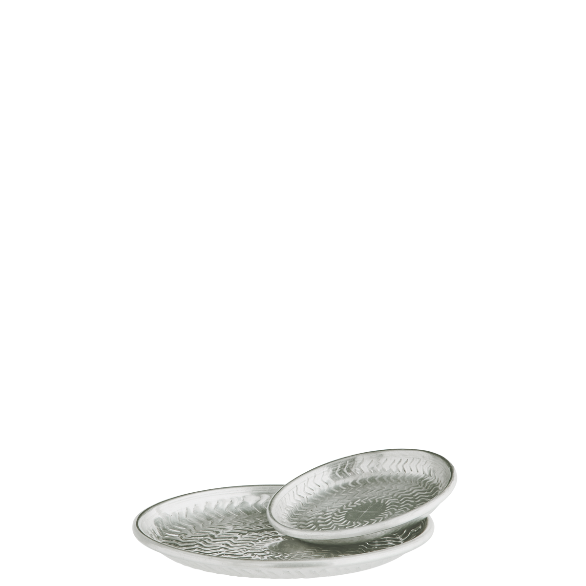 Hand hammered aluminium trays