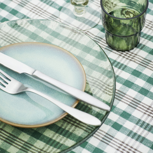 Coloured glass dinner plate