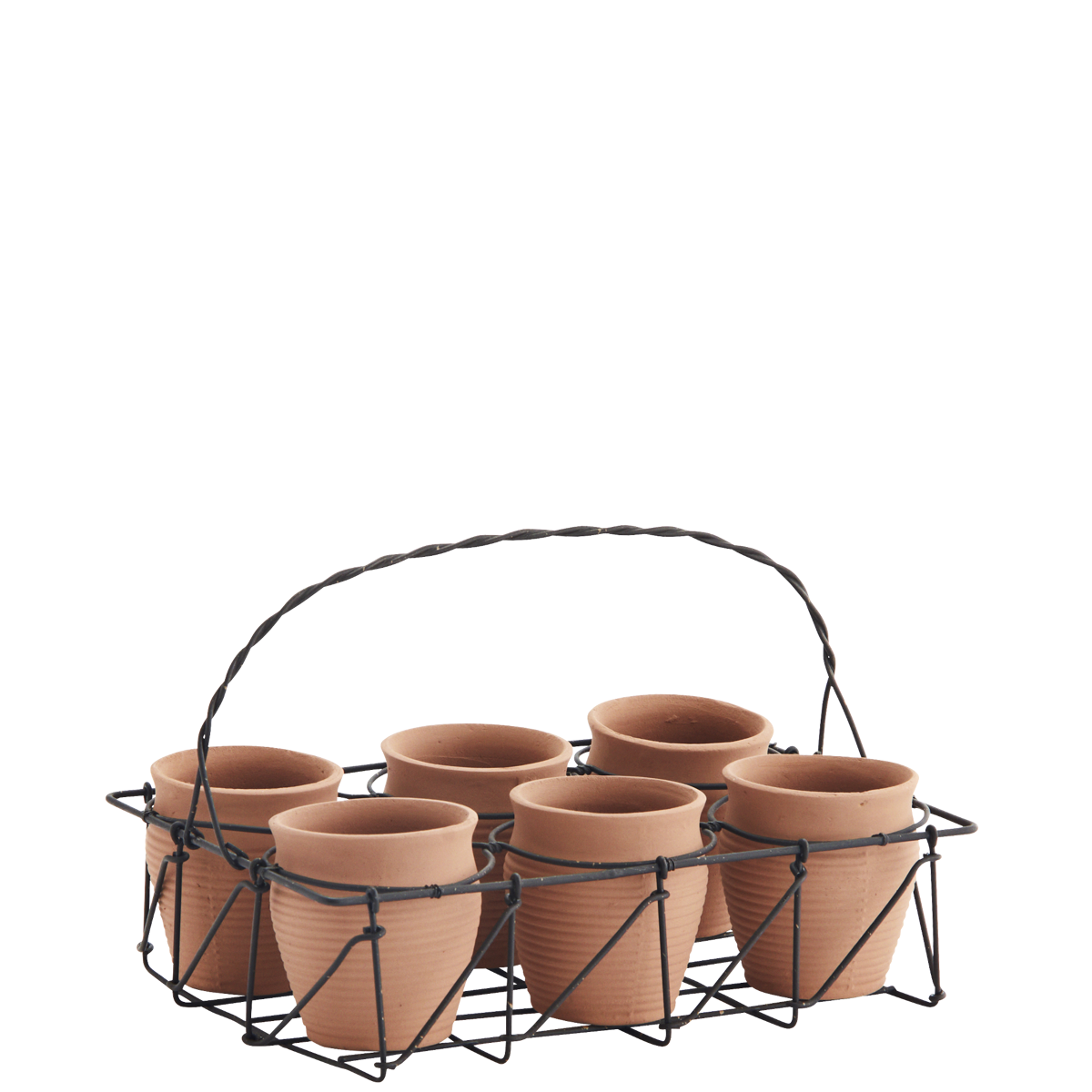 Terracotta pots w/ rack