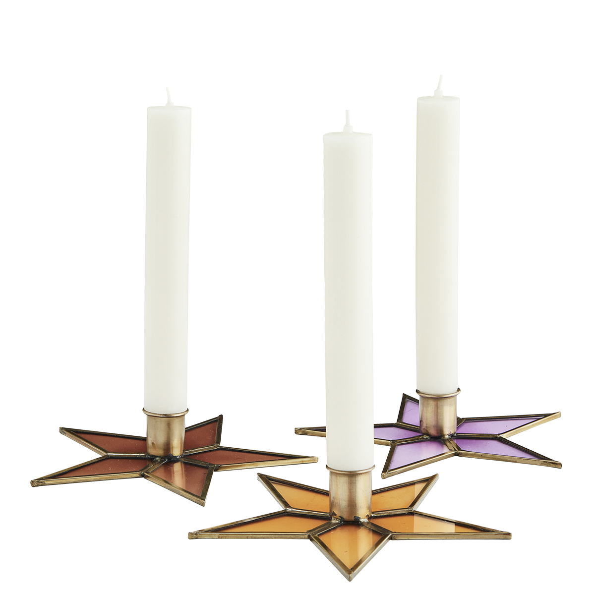 Glass candle stand