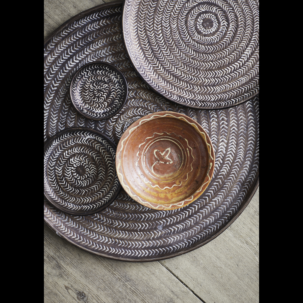 Re-used earthenware bowl