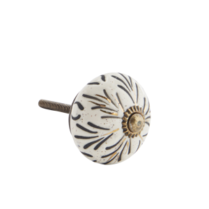 Hand-painted stoneware doorknob